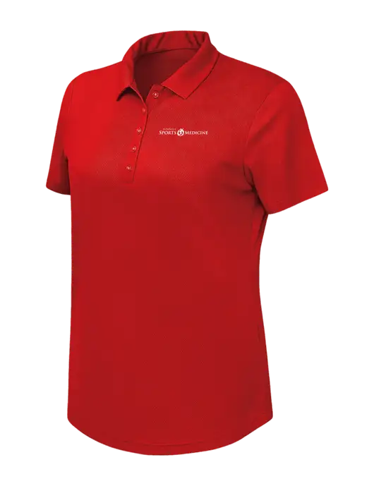 Callaway Womens Birdseye Red Polo w/Espanola Logo
