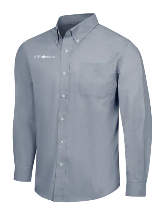 Navy Frost Crosshatch Easy Care Shirt w/Espanola Logo