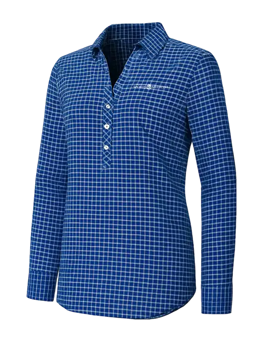 Womens Navy/White City Stretch Shirt w/Espanola Logo