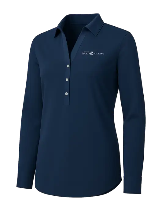 Womens Navy City Stretch Shirt w/Espanola Logo