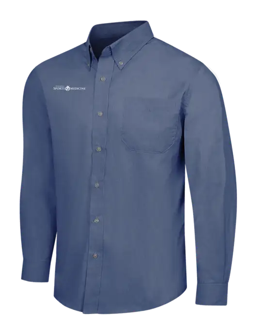 Light Navy Crosshatch Easy Care Shirt w/Espanola Logo
