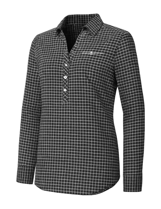 Womens Dark Grey/White City Stretch Shirt w/Espanola Logo