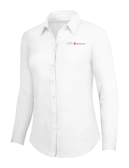 White Womens SuperPro Oxford Shirt w/Espanola Logo