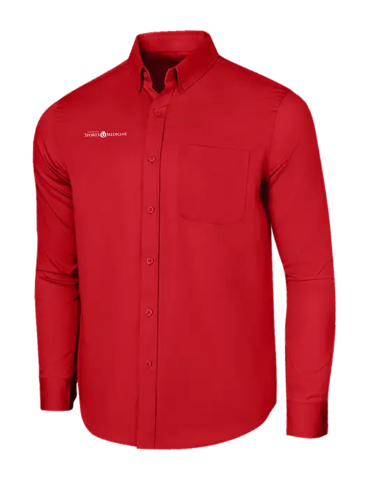 Long Sleeve Red Superpro React Twill Shirt w/Espanola Logo
