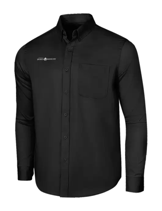 Long Sleeve Deep Black Superpro React Twill Shirt w/Espanola Logo