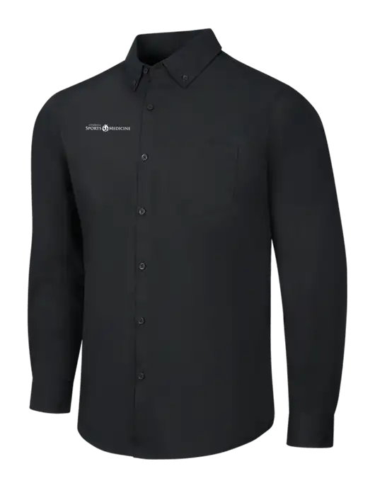 Black Long Sleeve Carefree Poplin Shirt w/Espanola Logo
