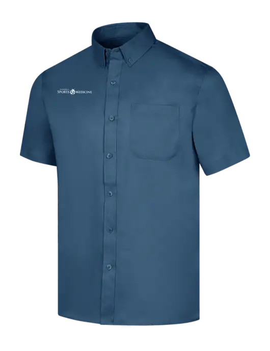 Short Sleeve Light Navy Superpro React Twill Shirt w/Espanola Logo