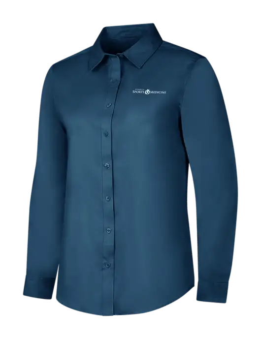 Light Navy Womens Long Sleeve Superpro React Twill Shirt w/Espanola Logo