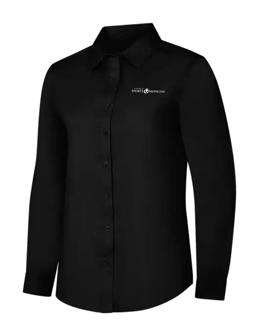 Womens Black Long Sleeve Superpro React Twill Shirt w/Espanola Logo