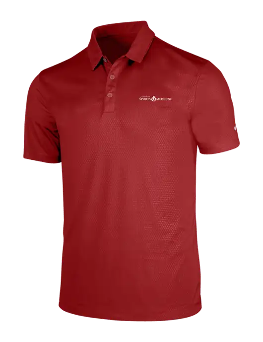 NIKE Red Dri-Fit Embossed Tri-Blade Polo w/Espanola Logo