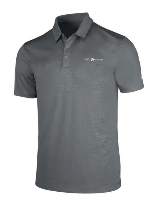 NIKE Medium Grey Dri-Fit Embossed Tri-Blade Polo w/Espanola Logo