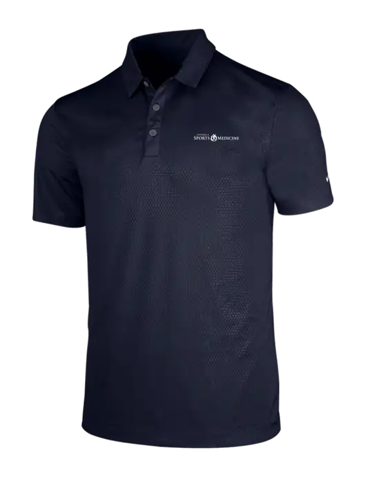 NIKE Dark Navy Dri-Fit Embossed Tri-Blade Polo w/Espanola Logo
