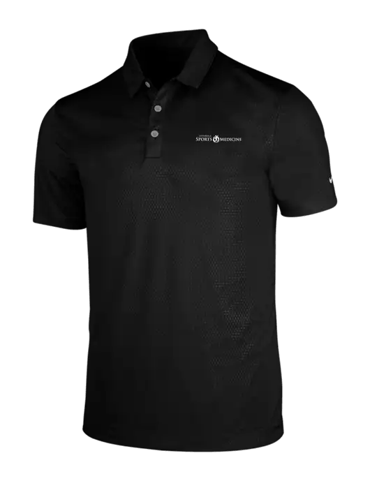 NIKE Black Dri-Fit Embossed Tri-Blade Polo w/Espanola Logo