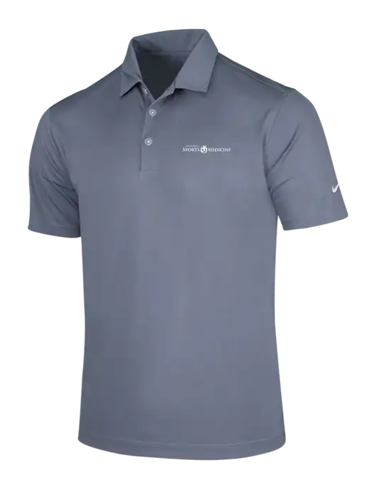 NIKE Medium Grey Dri-Fit Vertical Mesh Polo w/Espanola Logo