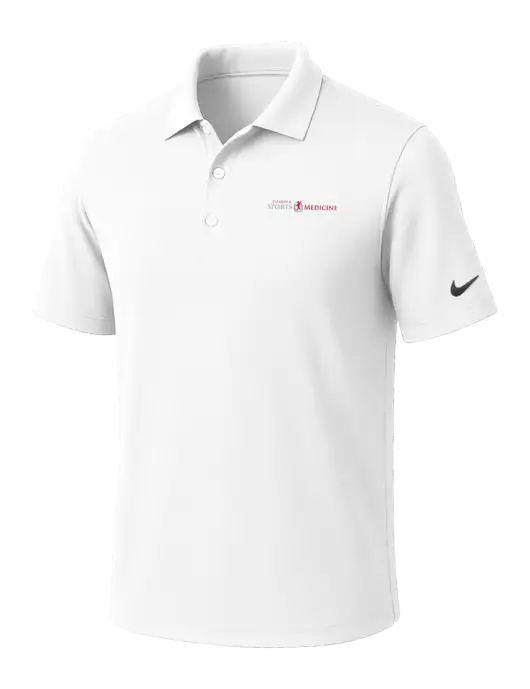 NIKE White Dri-Fit Micro Pique Polo w/Espanola Logo