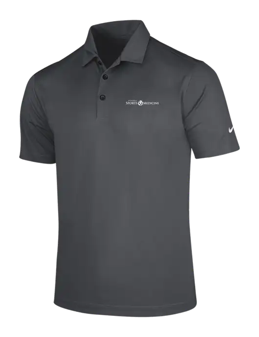 NIKE Dark Grey Dri-Fit Vertical Mesh Polo w/Espanola Logo