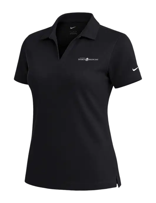 NIKE Black Womens Dri-Fit Micro Pique Polo w/Espanola Logo
