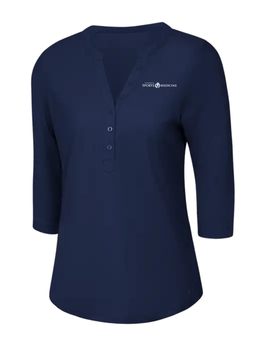 OGIO Navy Jewel Henley w/Espanola Logo