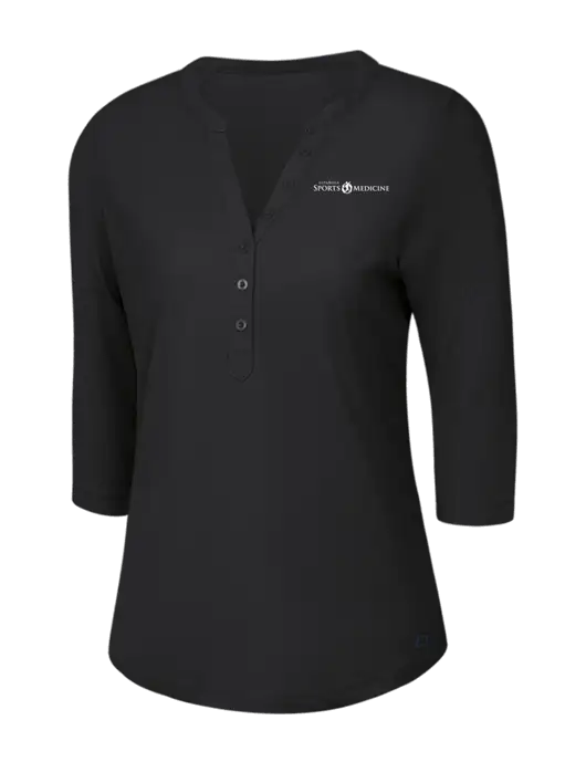 OGIO Blacktop Jewel Henley w/Espanola Logo
