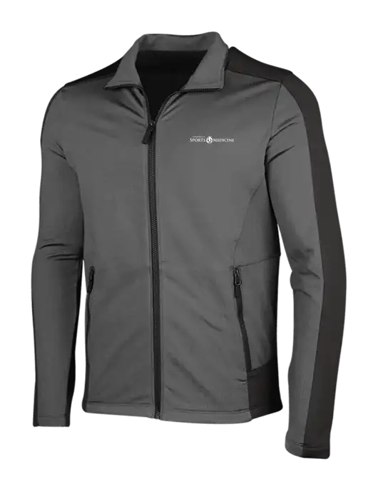 Medium Grey Heather Grid Fleece Jacket w/Espanola Logo