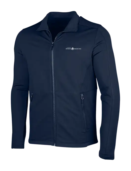 Navy Grid Fleece Jacket w/Espanola Logo