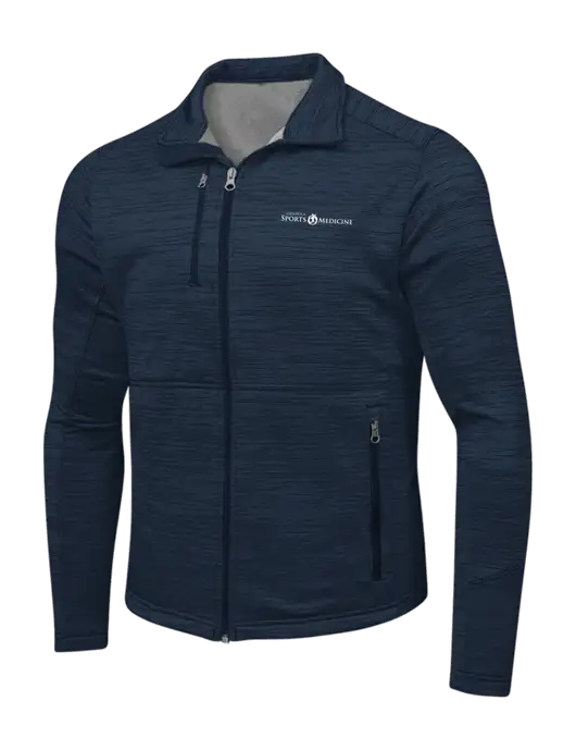 Navy Digi Stripe Fleece Jacket w/Espanola Logo
