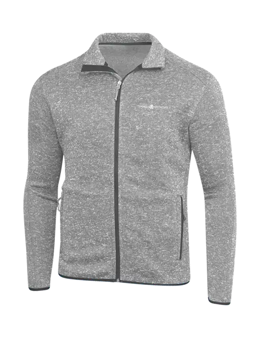 Grey Heather Sweater Fleece Jacket w/Espanola Logo
