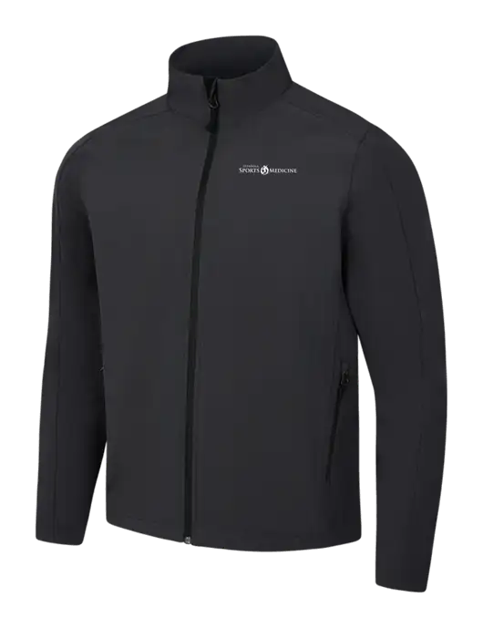 Black Charcoal Heather Core Soft Shell Jacket w/Espanola Logo