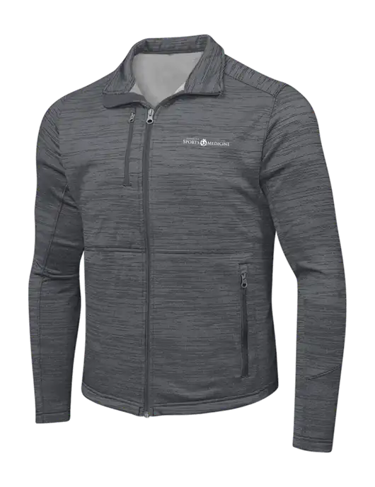 Medium Grey Digi Stripe Fleece Jacket w/Espanola Logo
