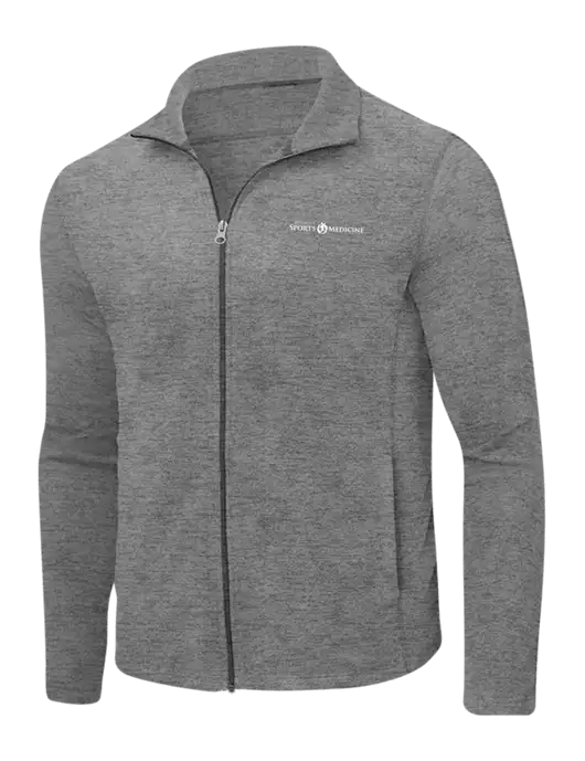 Medium Grey Heather Microfleece Full-Zip Jacket w/Espanola Logo