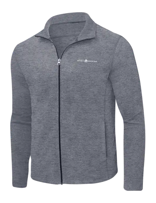 Light Navy Heather Microfleece Full-Zip Jacket w/Espanola Logo