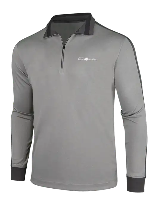 NIKE Athletic Grey/Heather Dark Grey Dry-Fit 1/2 Zip Cover-Up w/Espanola Logo