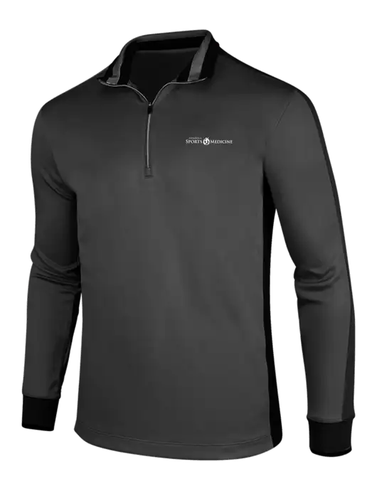 NIKE Anthracite Heather/Black Dry-Fit 1/2 Zip Cover-Up w/Espanola Logo