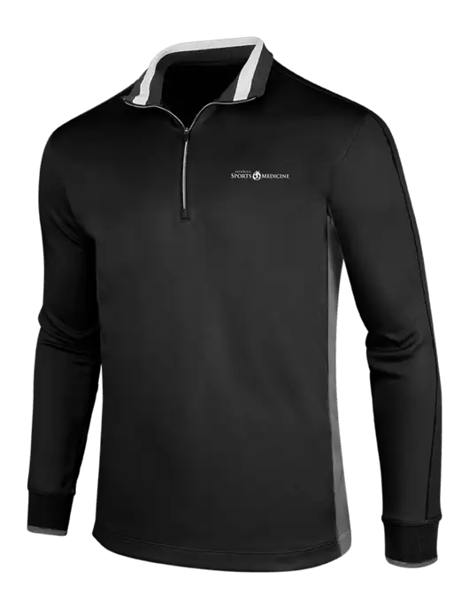 NIKE Black/Dark Grey/White Dry-Fit 1/2 Zip Cover-Up w/Espanola Logo