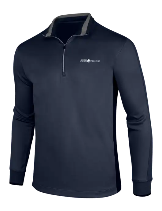 NIKE Midnight Navy Heather/Midnight Navy Dry-Fit 1/2 Zip Cover-Up w/Espanola Logo
