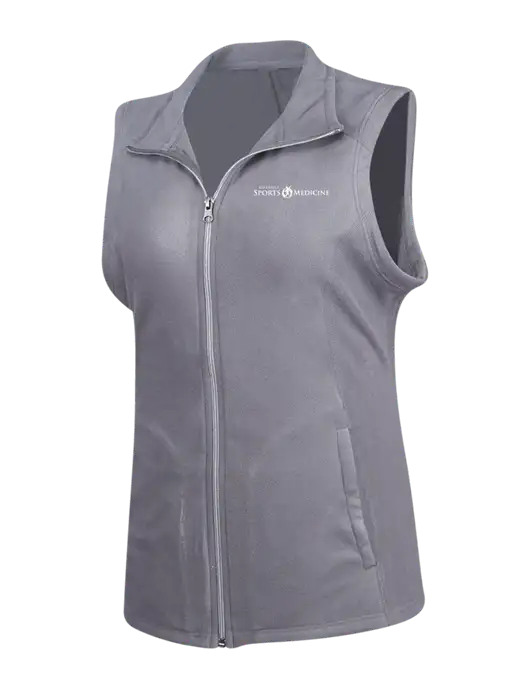 Medium Grey Womens Microfleece Vest w/Espanola Logo