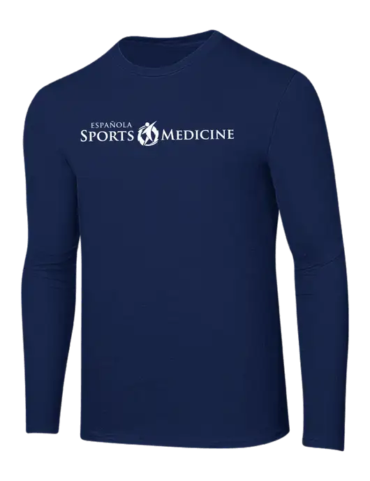 Ring Spun Navy 4.5 oz Long Sleeve T-Shirt w/Espanola Logo