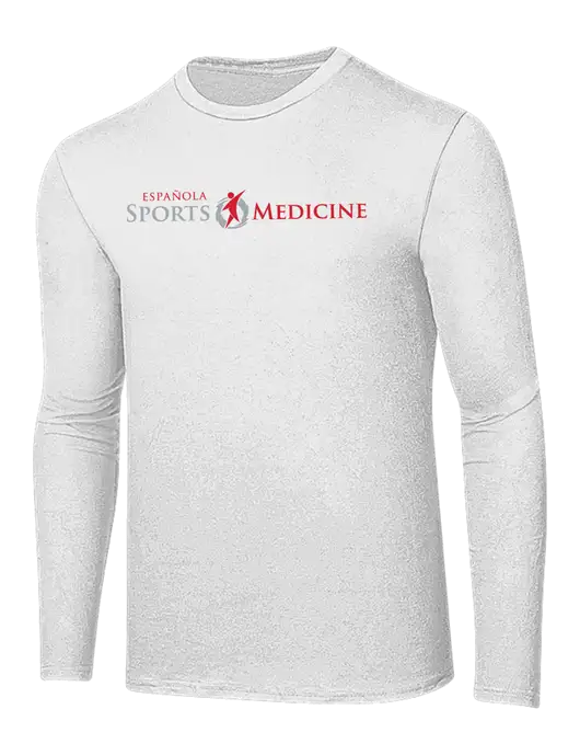 Ring Spun White 4.5 oz Long Sleeve T-Shirt w/Espanola Logo