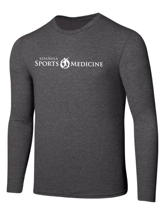 Seriously Soft Heathered Charcoal Long Sleeve T-Shirt w/Espanola Logo