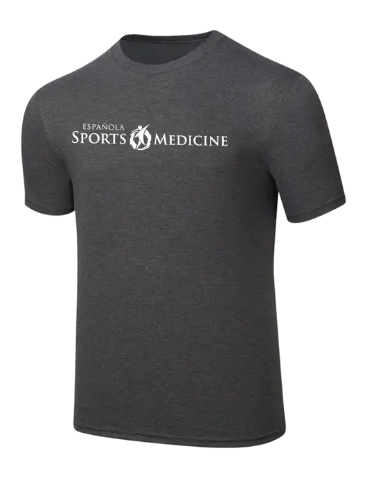 Simply Soft Heathered Charcoal 4.5oz  Poly/Combed Ring Spun Cotton T-Shirt w/Espanola Logo