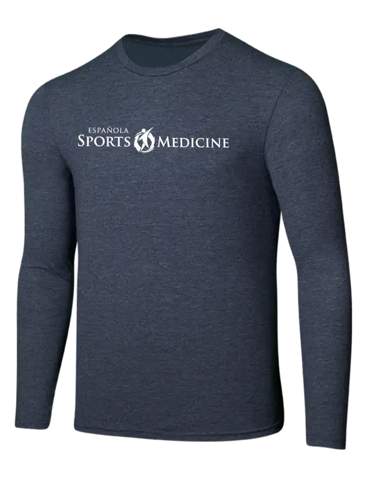 Seriously Soft Heathered Navy Long Sleeve T-Shirt w/Espanola Logo