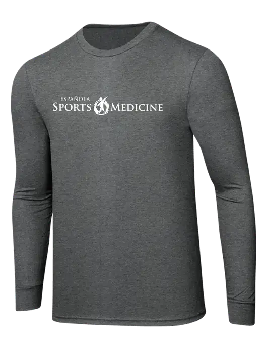 Simply Soft Long Sleeve Medium Grey Frost 4.5 oz, Poly/Combed Ring Spun Cotton T-Shirt w/Espanola Logo