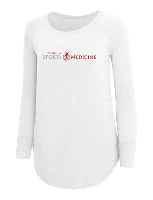 Womens Perfect Wide Collar Tunic Tri-Blend White 4.5 oz T-Shirt w/Espanola Logo