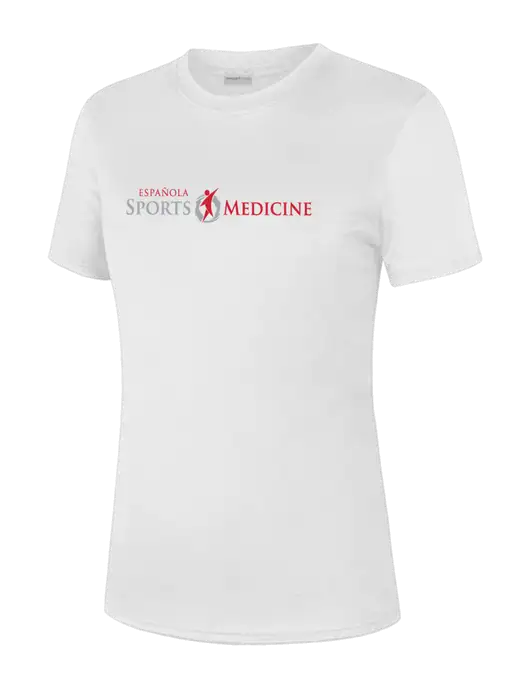  Womens White PosiCharge Competitor Tee w/Espanola Logo