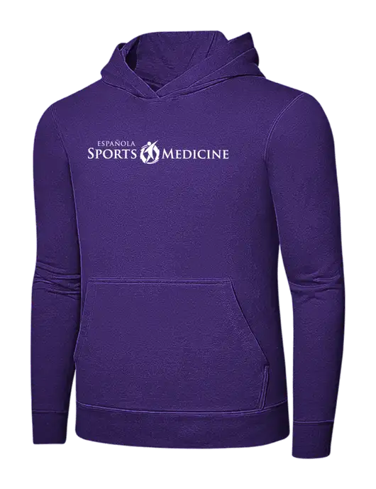 Purple 7.8 oz Ring Spun Hooded Sweatshirt w/Espanola Logo