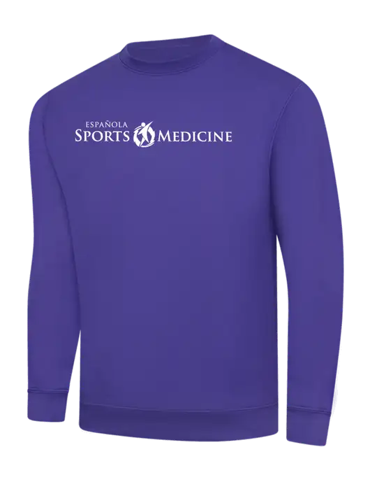 Purple 9 oz 50/50 Cotton/Poly Crew Sweatshirt w/Espanola Logo