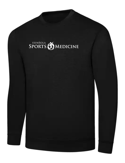 Black 7.8 oz Ring Spun Crew Sweatshirt w/Espanola Logo