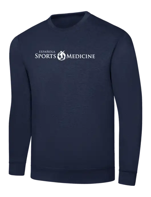 Navy 7.8 oz Ring Spun Crew Sweatshirt w/Espanola Logo