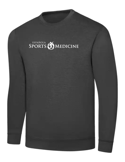 Dark Heather Grey 7.8 oz Ring Spun Crew Sweatshirt w/Espanola Logo