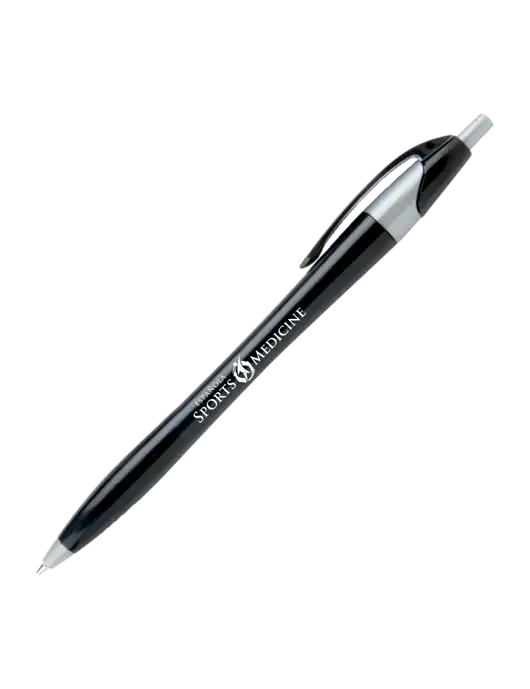 Novella Black/Silver Corporate Pen - Blue Ink w/Espanola Logo